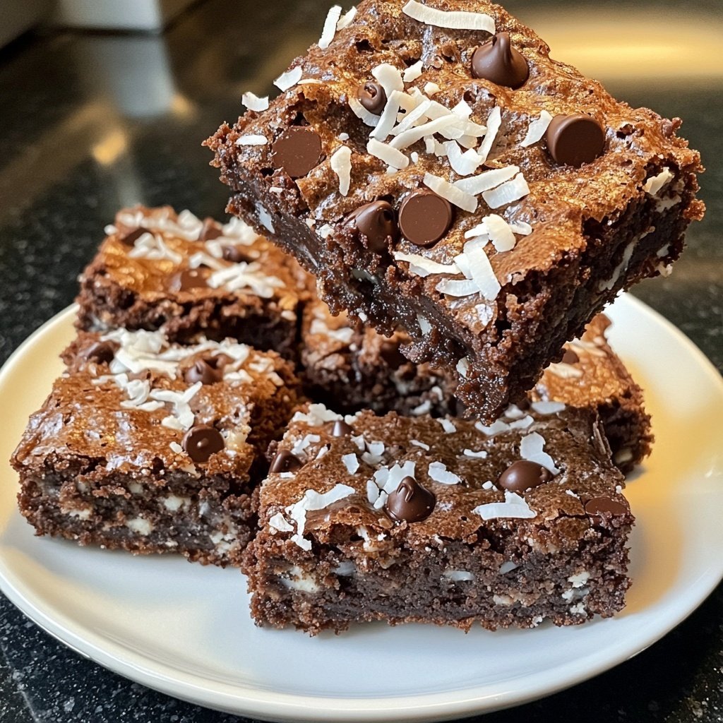 Cottage Cheese Brownies with Coconut