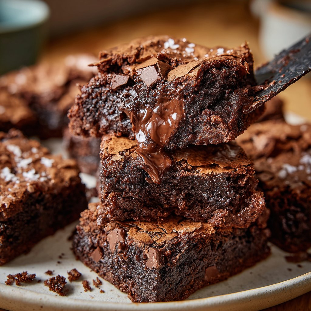 Crispy Sourdough Discard Brownies