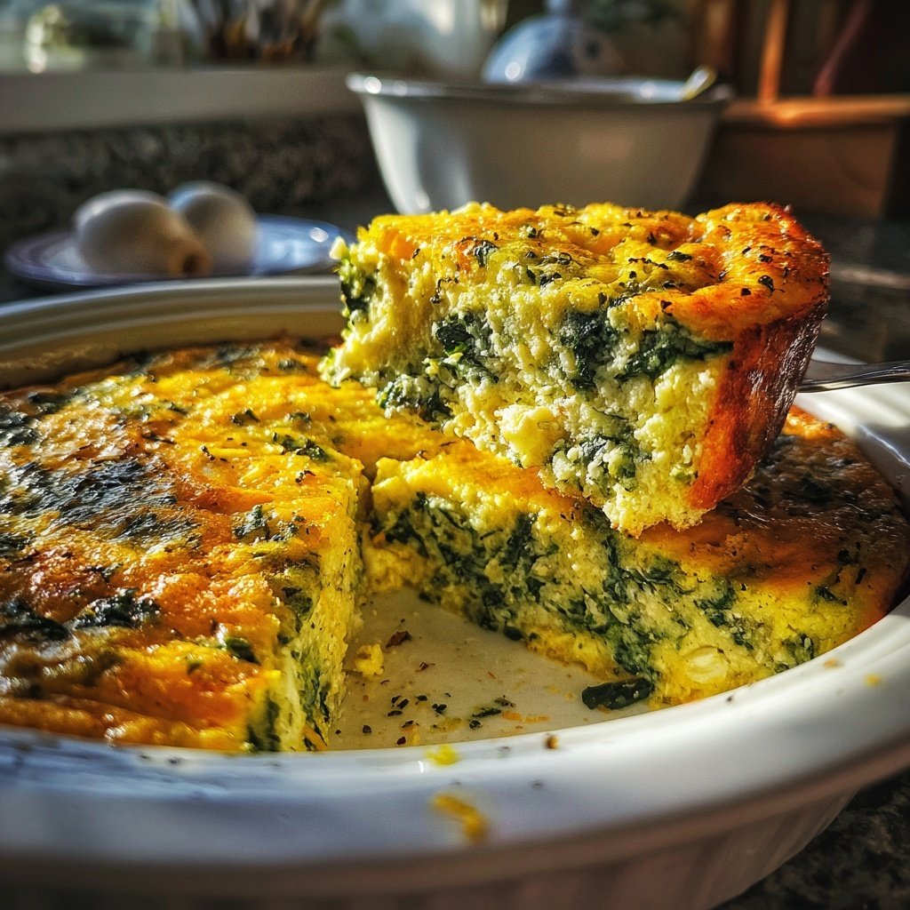 Breakfast Egg And Spinach Bake