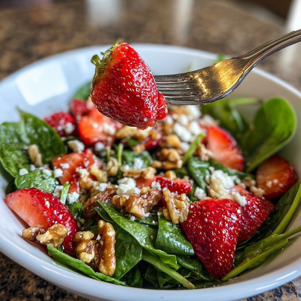 Strawberry Spinach Salad With Feta