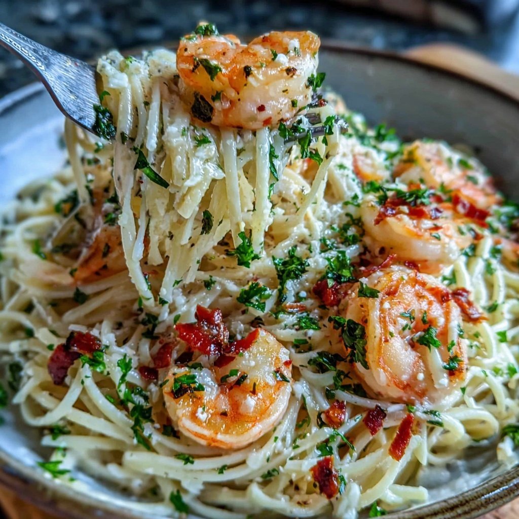 Shrimp Pasta With Garlic Butter Sauce