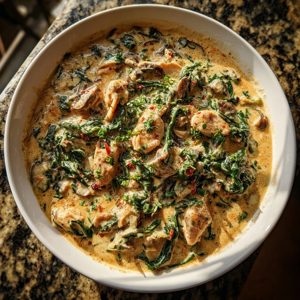 Creamy Spinach Chicken Skillet