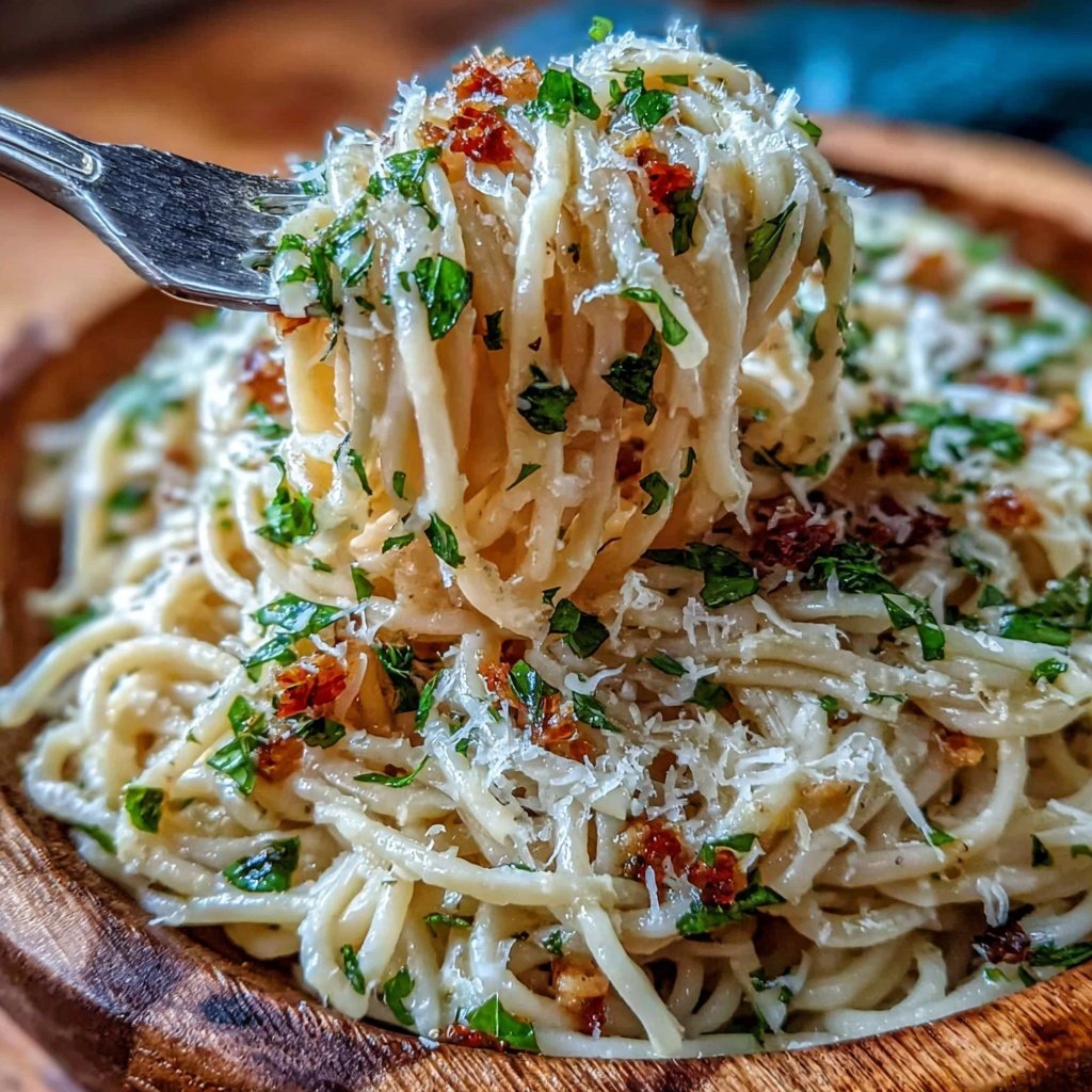 Quick Easy Garlic Parmesan Pasta