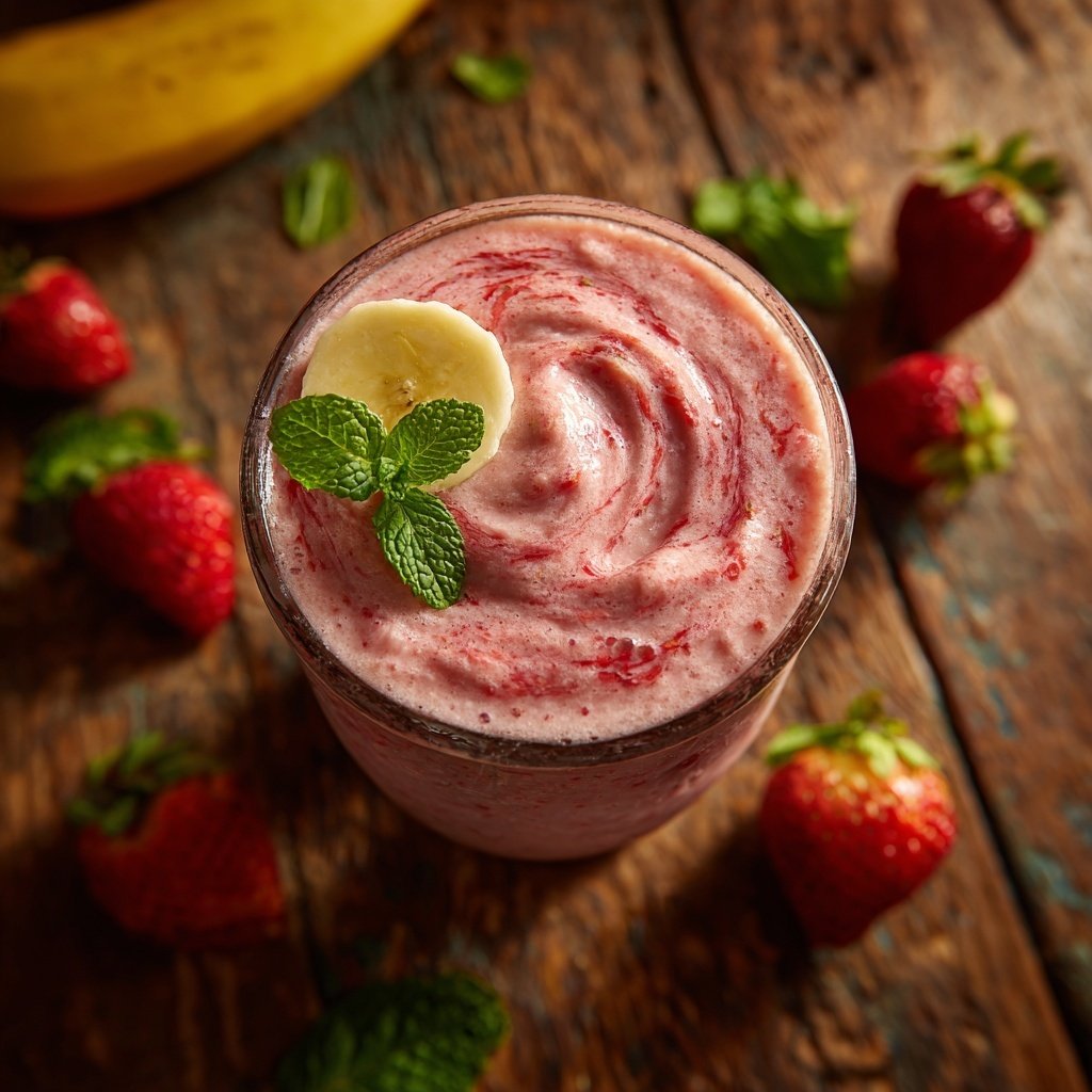 Strawberry Banana Greek Yogurt Smoothie
