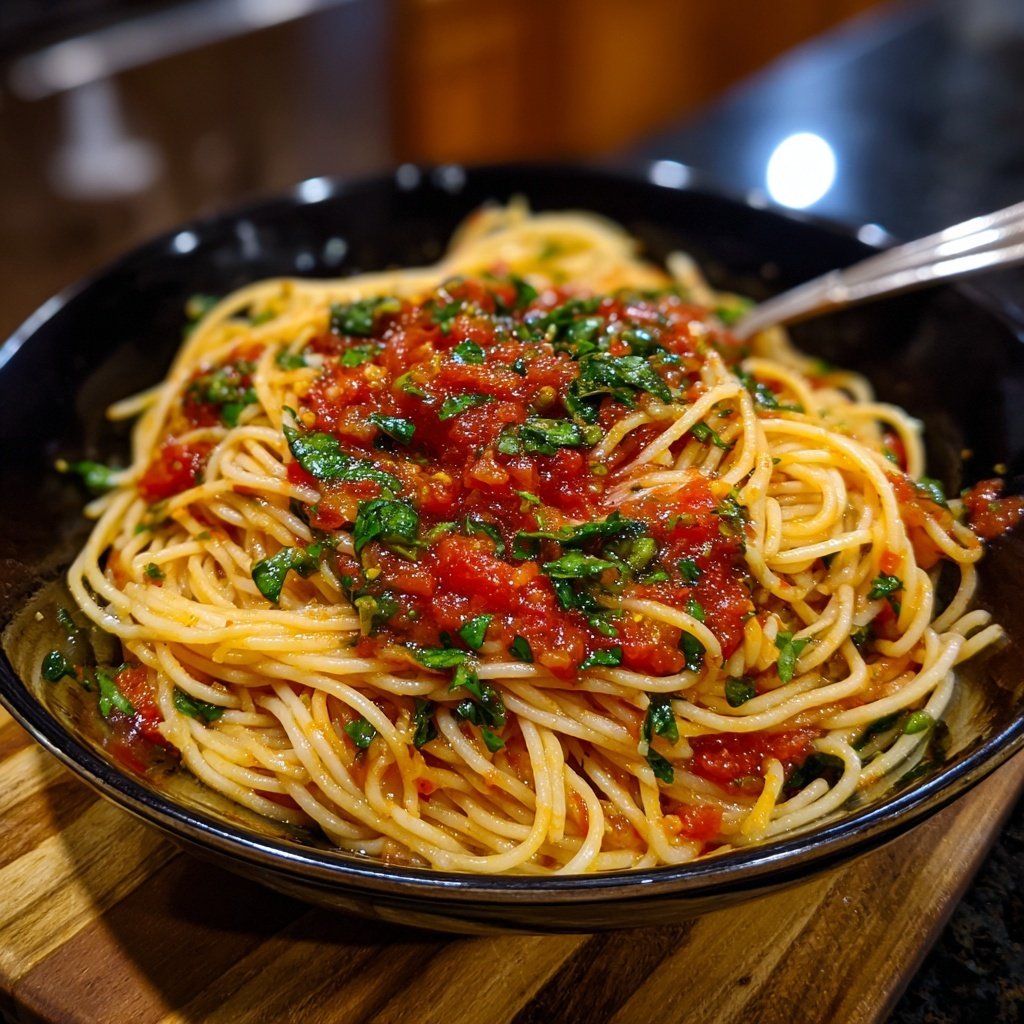Easy Angel Hair Pasta With Tomato Basil Sauce