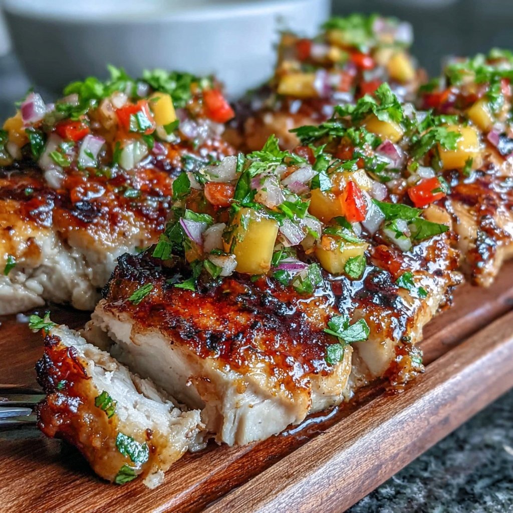 Healthy Grilled Chicken With Mango Salsa