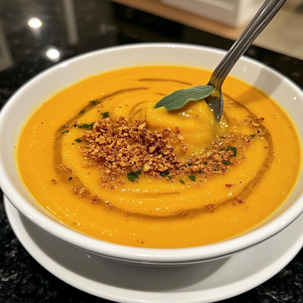 Creamy Squash Soup with Sage