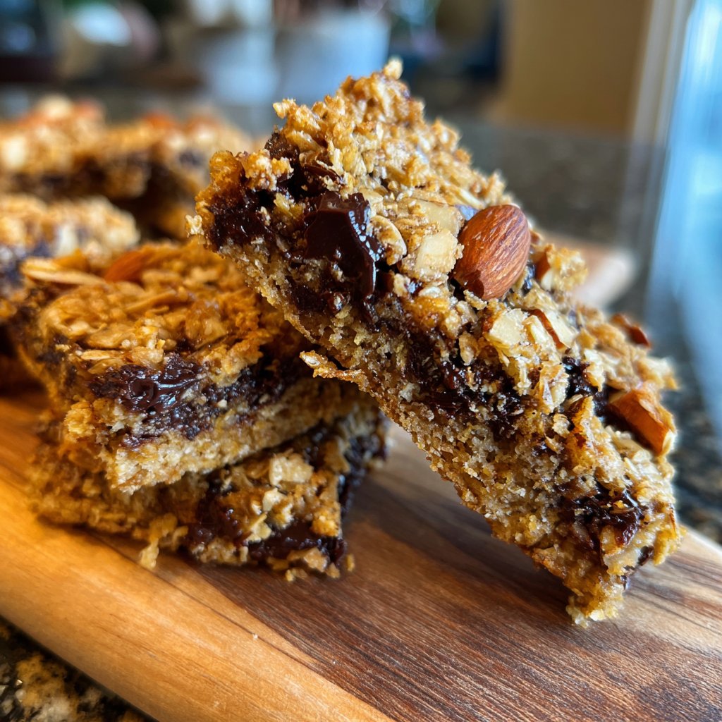Chocolate Almond Oat Squares